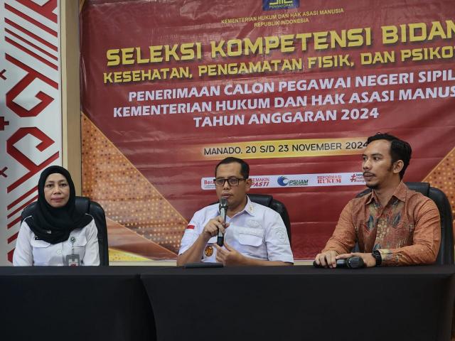 Kanwil Kemenkumham Sulut Gelar Seleksi Kompetensi Bidang Psikotes Penerimaan CPNS Tahun 2024